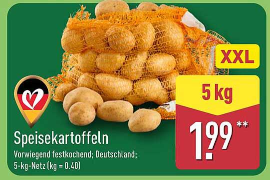 Speisekartoffeln 5 kg - Vorwiegend festkochend