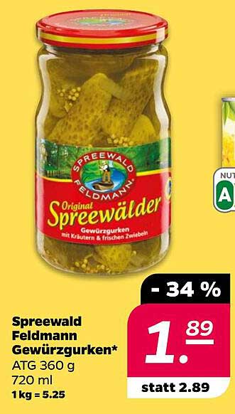 Spreewald Feldmann Gewürzgurken 360 g