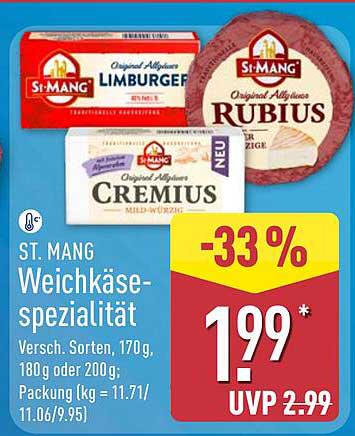 ST. MANG Weichkäse-Spezialität