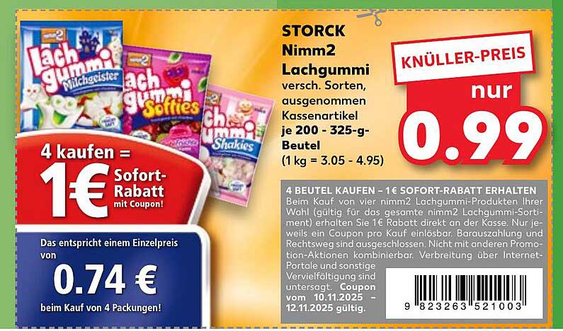 STORCK Nimm2 Lachgummi 200-325 g