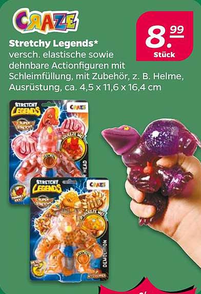Stretchy Legends - Dehnbare Actionfiguren mit Schleimfüllung