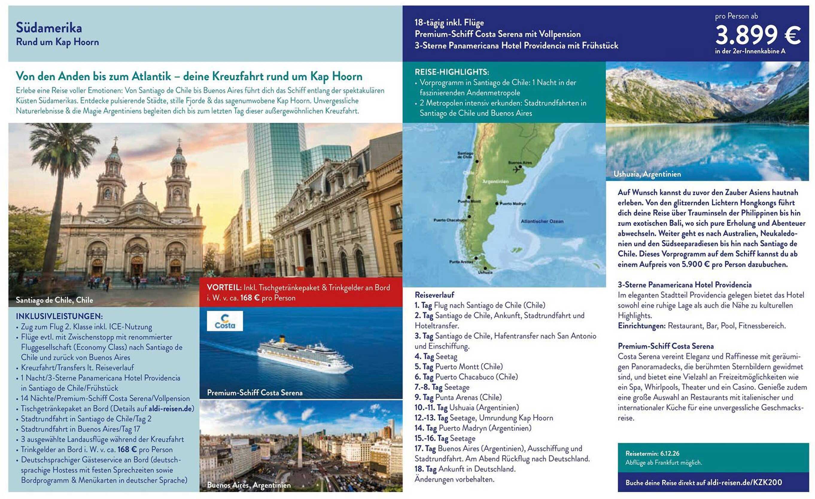 Südamerika Rund um Kap Hoorn – beeindruckende Kreuzfahrt