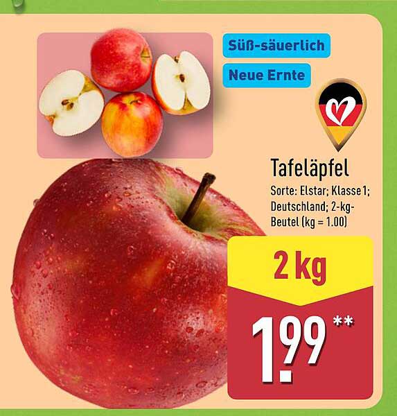 Tafeläpfel - Elstar, 2 kg Beutel
