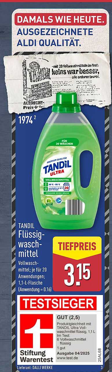 TANDIL Flüssigwaschmittel 1,1-Liter-Flasche