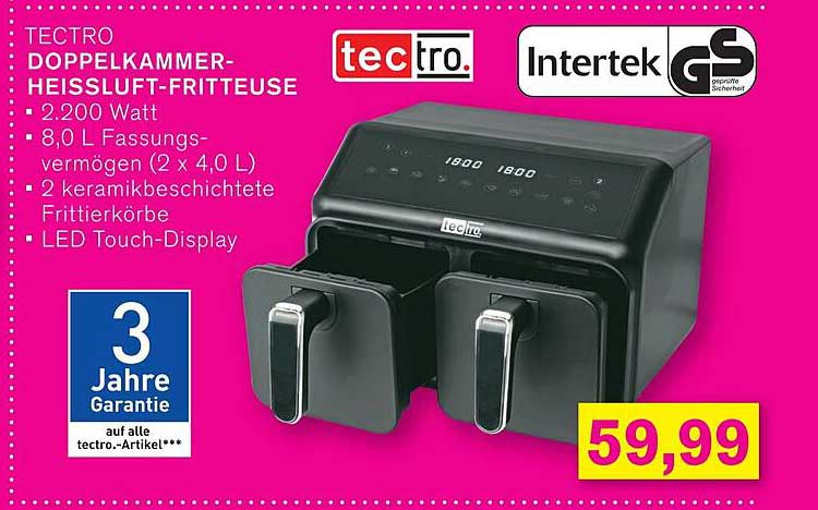 TECTRO DOPPELKAMMER-HEISSLUFT-FRITEUSE