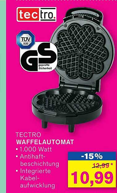 Tectro Waffelautomat - Jetzt mit 15% Rabatt!