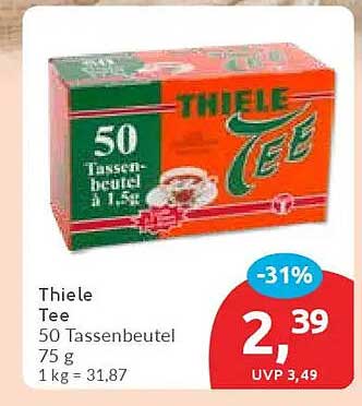 Thiele Tee 50 Tassenbeutel 75 g