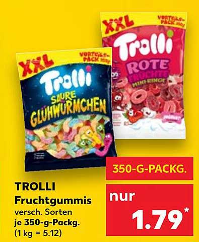 TROLLI Fruchtgummis 350-g-Packung