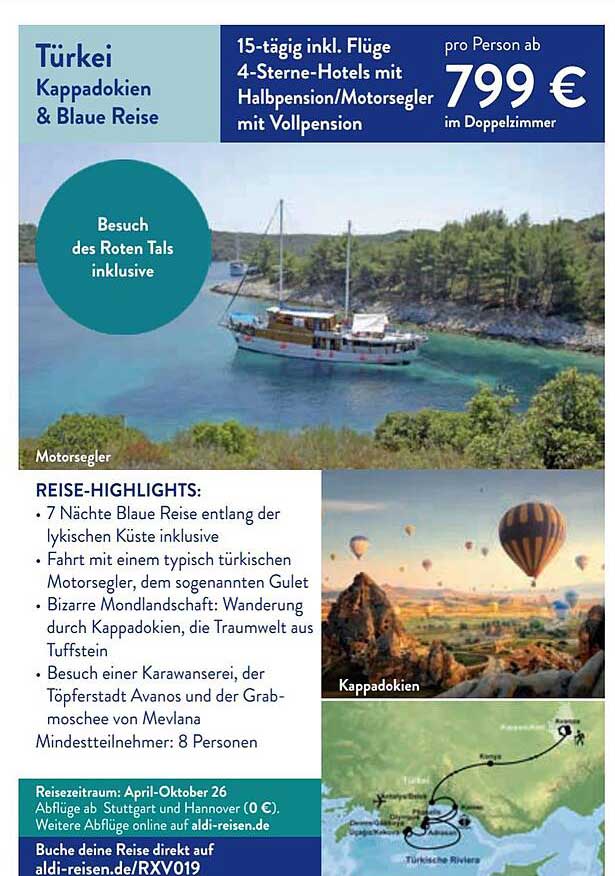 Türkei Kappadokien & Blaue Reise