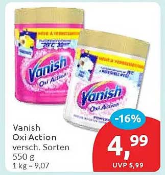 Vanish Oxi Action 550 g - verschiedene Sorten
