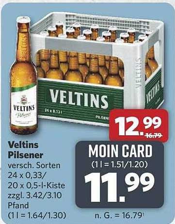 Veltins Pilsener - Verschiedene Sorten 24 x 0,33l oder 20 x 0,5l-Kiste