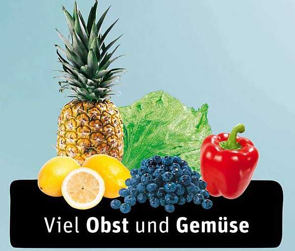 Viel Obst und Gemüse