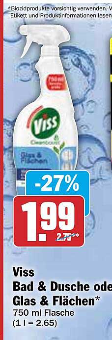 Viss Bad & Dusche oder Glas & Flächen 750 ml