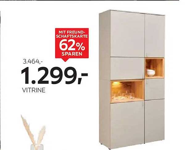 Vitrine mit 62% Ersparnis – Jetzt zugreifen!