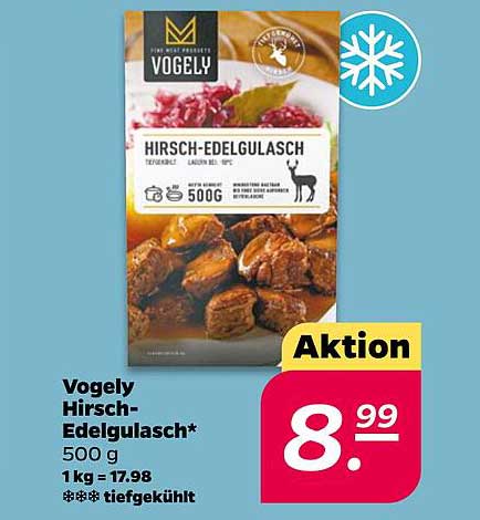 Vogely Hirsch-Edelgulasch 500 g