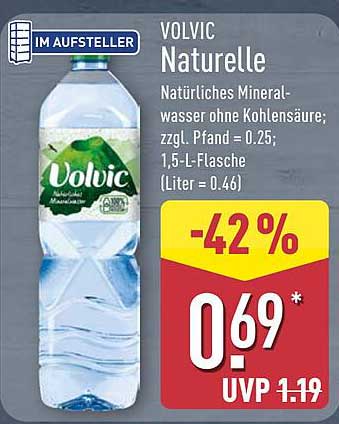 VOLVIC Naturelle Mineralwasser 1,5-Liter-Flasche