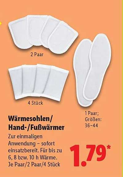 Wärmesohlen / Hand- / Fußwärmer