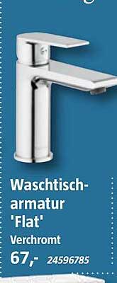 Waschtischarmatur 'Flat' verchromt