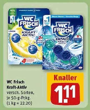 WC Frisch Kraft-Aktiv - 50 g-Päckchen, verschiedene Sorten