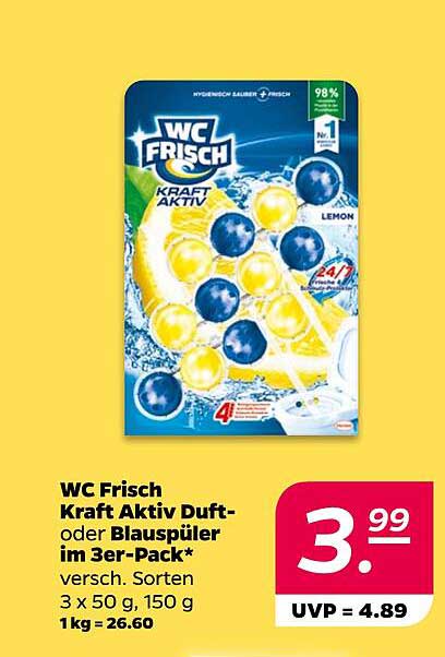 WC Frisch Kraft Aktiv Duft- oder Blauspüler im 3er-Pack