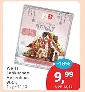 Weiß Lebkuchen Hexenhaus 900 g