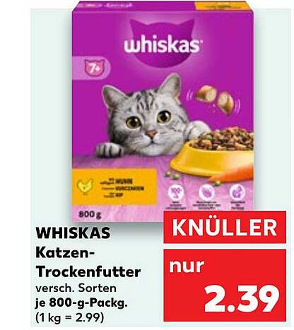 WHISKAS Katzen-Trockenfutter 800 g