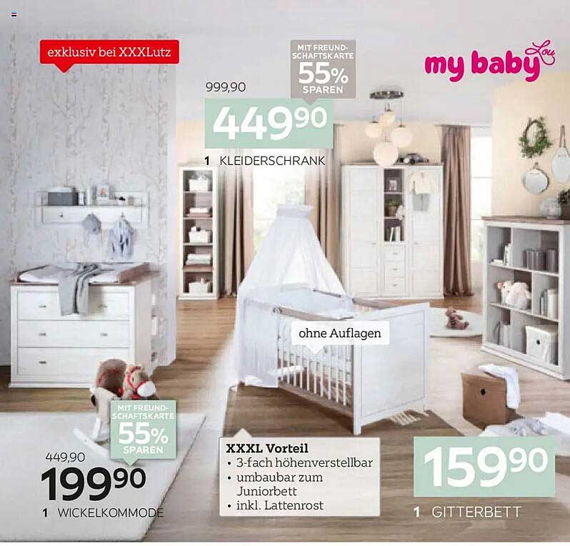 Wickelkommode und Gitterbett zu Top-Preisen bei XXXLutz