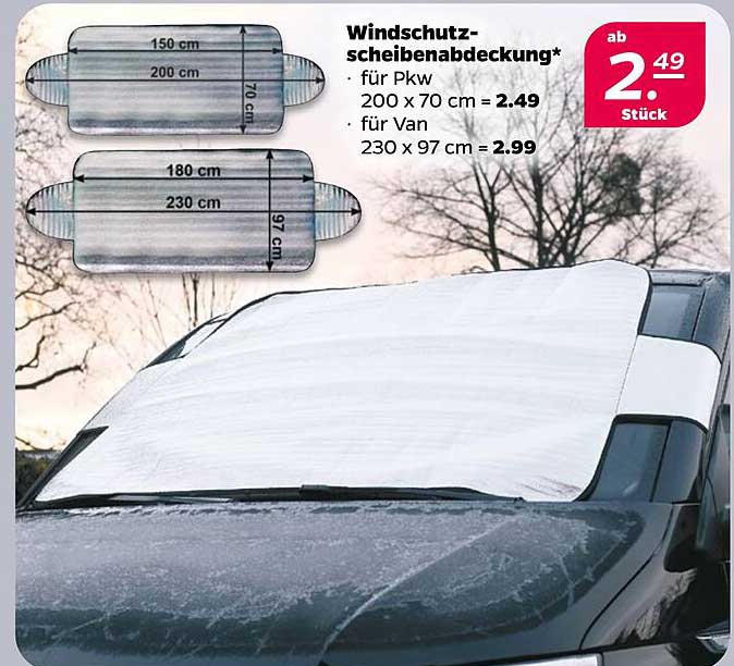 Windschutzscheibenabdeckung für Pkw und Van