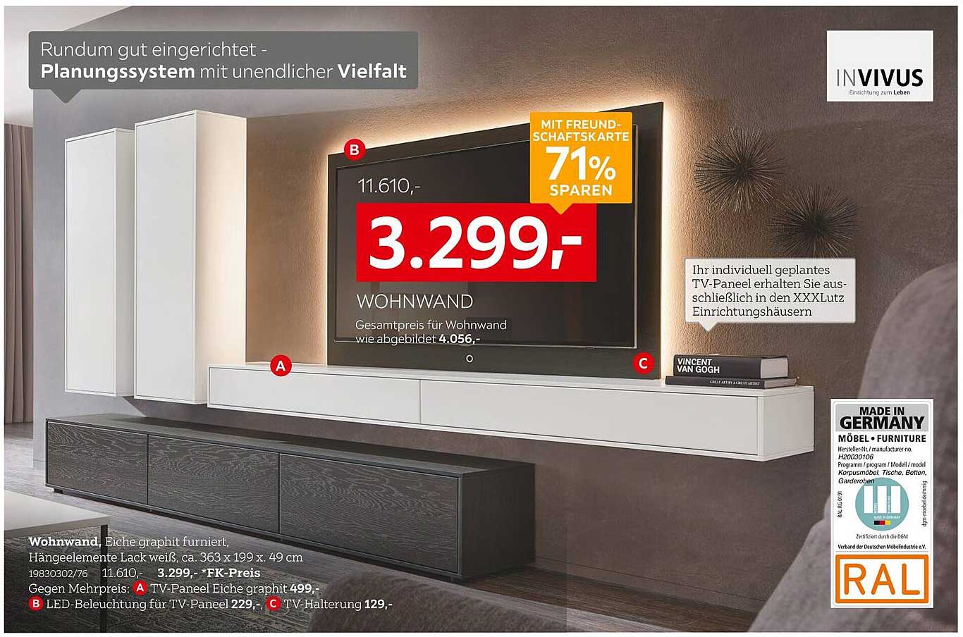 Wochenend-Angebot: Elegante Wohnwand von XXXLutz