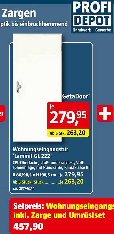 Wohnungseingangstür 'Laminit GL 222'