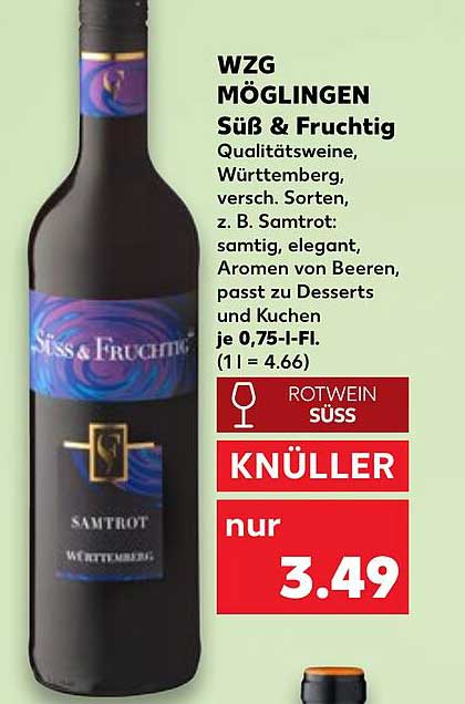 WZG Möglingen Süß & Fruchtig Rotwein - Samtrot aus Württemberg