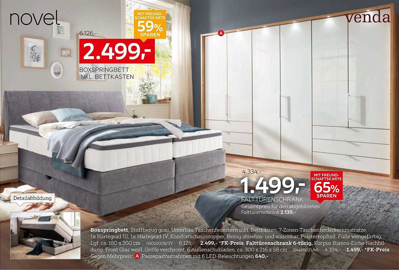 XXXLutz Boxspringbett inkl. Bettkasten - 59% sparen!