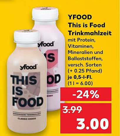 YFOOD This is Food Trinkmahlzeit