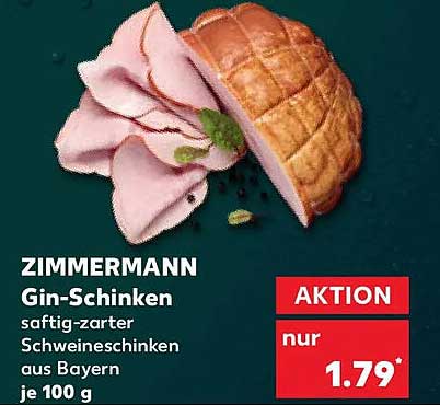 Zimmermann Gin-Schinken - saftig-zarter Schinken aus Bayern