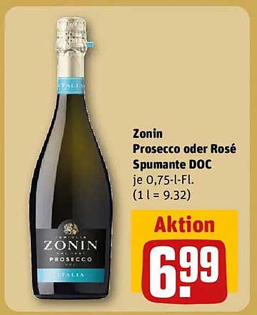 Zonin Prosecco oder Rosé Spumante DOC 0,75 l