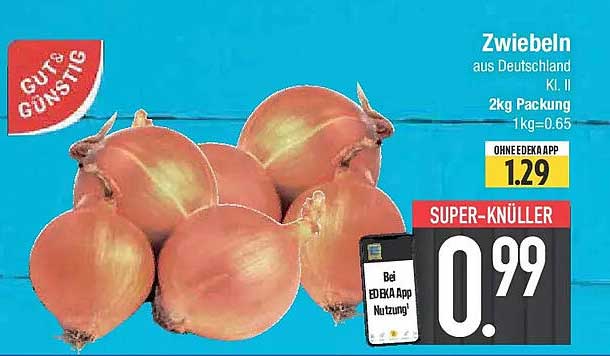 Zwiebeln aus Deutschland, 2kg Packung