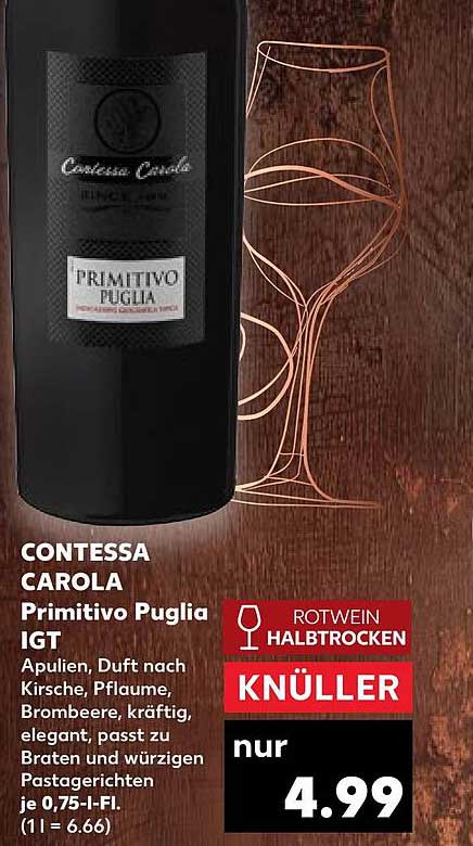 Erstaunlich Contessa Carola Primitivo Angebot Bild