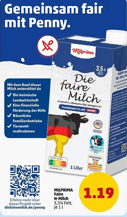 Milprima Faire H-Milch