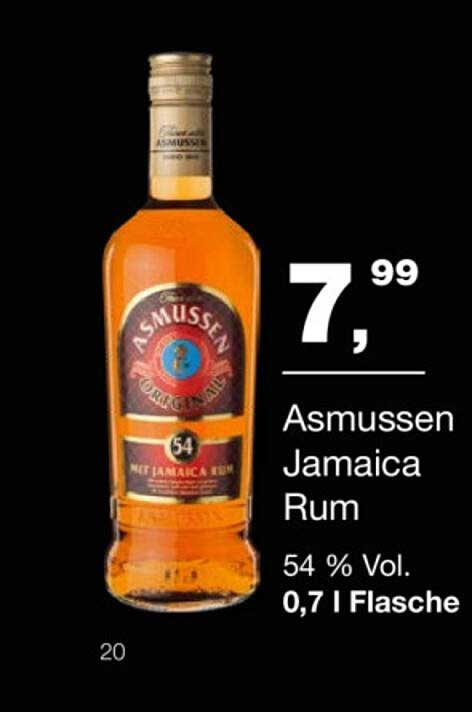 Asmussen Jamaica Rum 54 % Vol. (0,7 l Flasche)