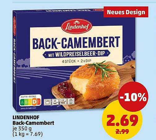 LINDENHOF Back-Camembert mit Wildpreiselbeer-Dip
