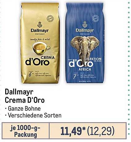 Elegantes Dallmayr Crema D Oro Angebot Diese Woche Bild