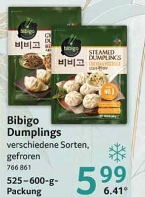 Bibigo Dumplings verschiedene Sorten, gefroren