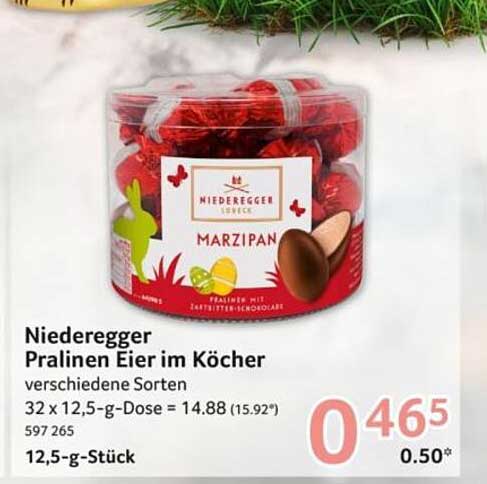 Niederegger Pralinen Eier im Köcher verschiedene Sorten