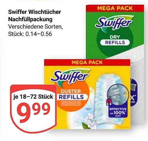 Swiffer Wischtücher Nachfüllpackung