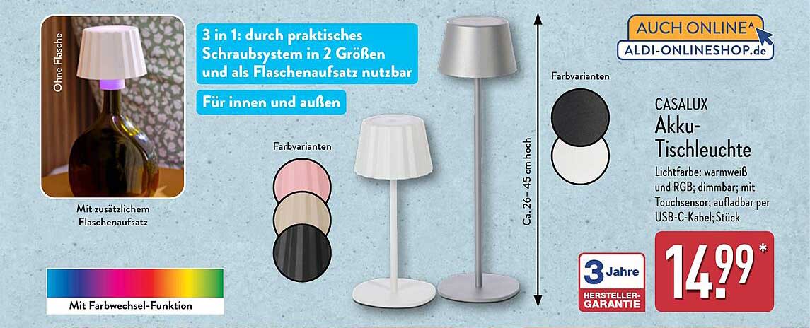 Elegantes Akku Tischleuchte Aldi Ebenbild