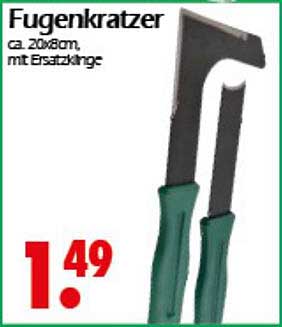 Fugenkratzer ca. 20x8cm, mit Ersatzklingen