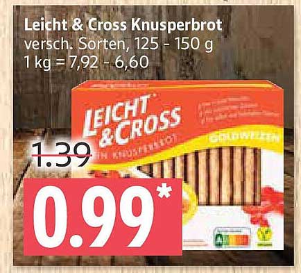 Leicht & Cross Knusperbrot - Verschiedene Sorten, 125 - 150 g