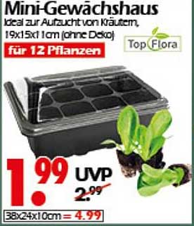Mini-Gewächshaus für 12 Pflanzen