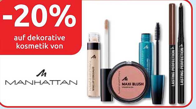-20% auf dekorative kosmetik von MANHATTAN