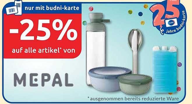 -25% auf alle Artikel von Mepal